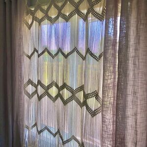 Elegant Cream Macrame Curtain